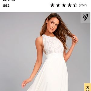White lulu long dress